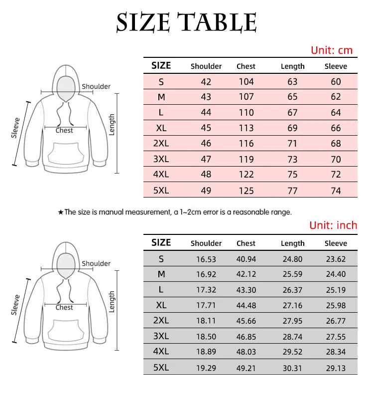 2024 New In hoodie 3D viking harajuku print pullover men's hooded sweatshirt oversized vintage male clothing fall long sleeve