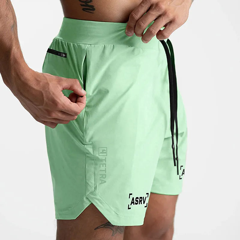 Gym Men's Quick-drying Training Shorts Men Sports Casual Clothing Fitness Workout Running Grid Compression Athletics Shorts