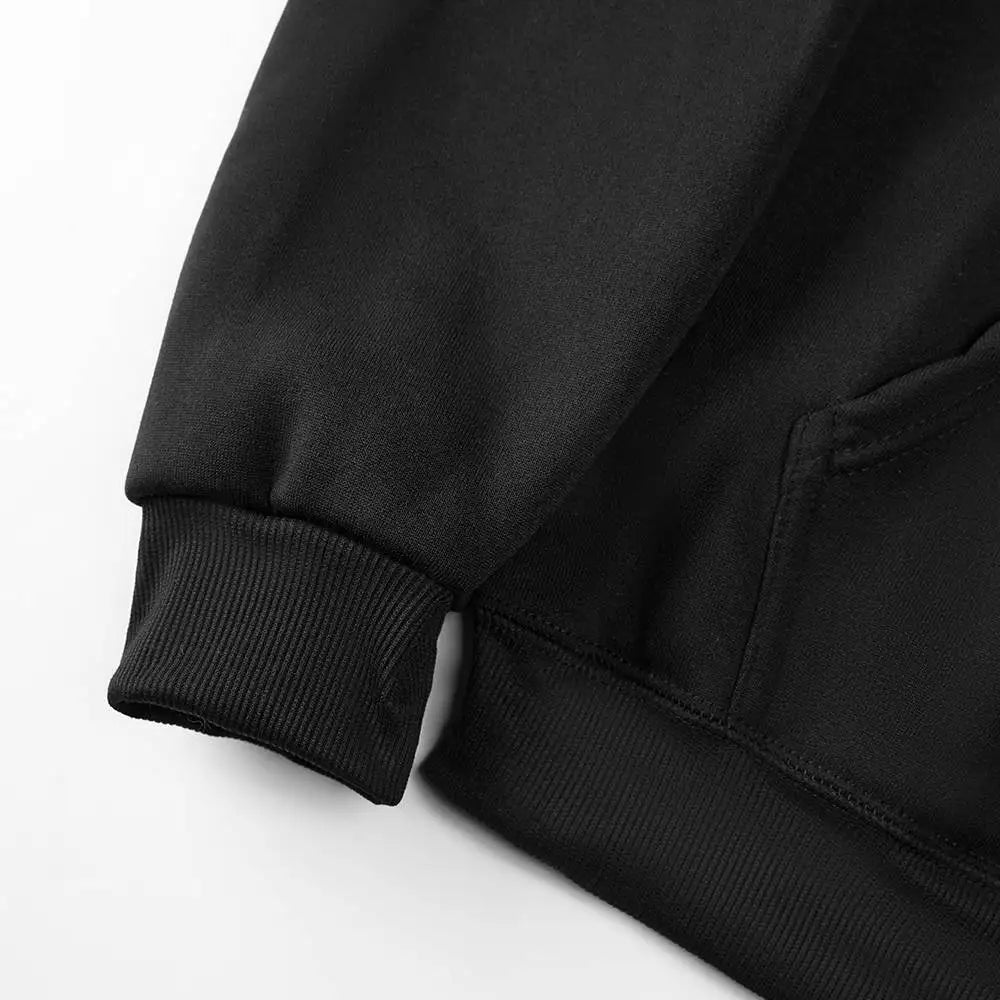 Men's Casual Winter Hooded Sweatshirt - Regular Fit, Machine Washable, Trendy Streetwear Pullover, Comfortable Knit Fabric