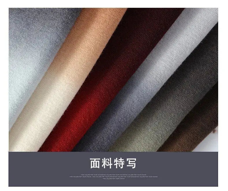 Men Turtleneck Sweater Classic Gradient Knitted Pullover Vintage American Fit Loose Harajuku Men's Knitwear Sweaters Multicolors