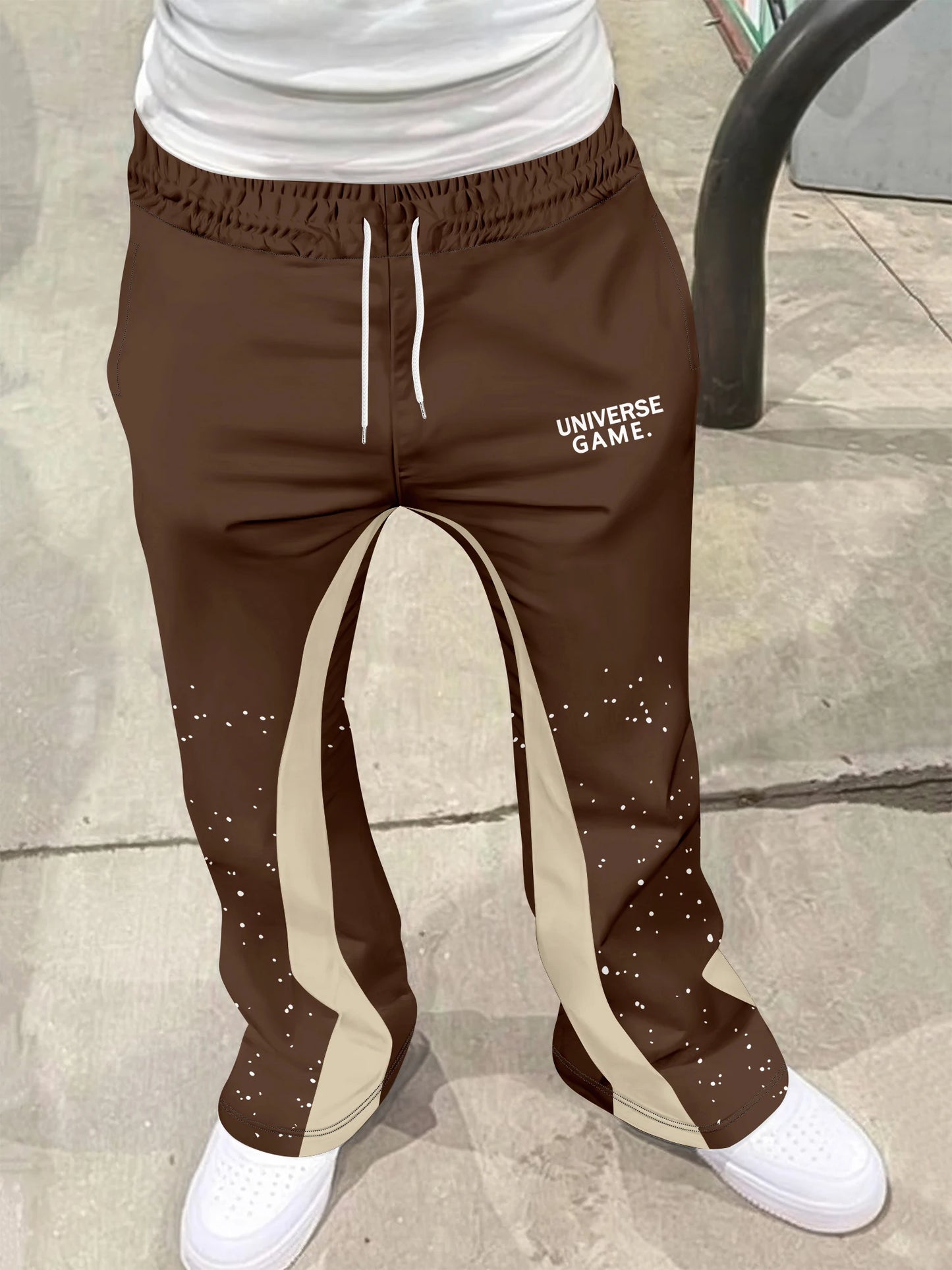 Y2k Flared Pants Men Loose 3D Print Trousers Casual Sweatpants Mid Waist Sporty Female Clothes Streetwear Hip Hop Vintage Pants