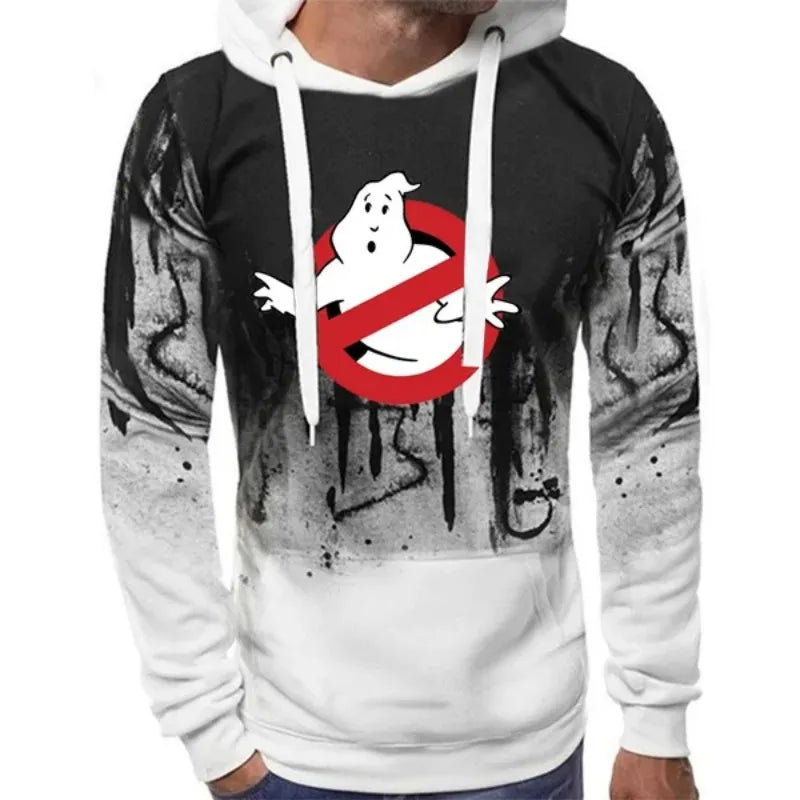 New Arrival Ghostbusters Printed Men's Camouflage Hoodies Autumn Winter Long Sleeve Sweatshirts Sports Hooded Pullovers