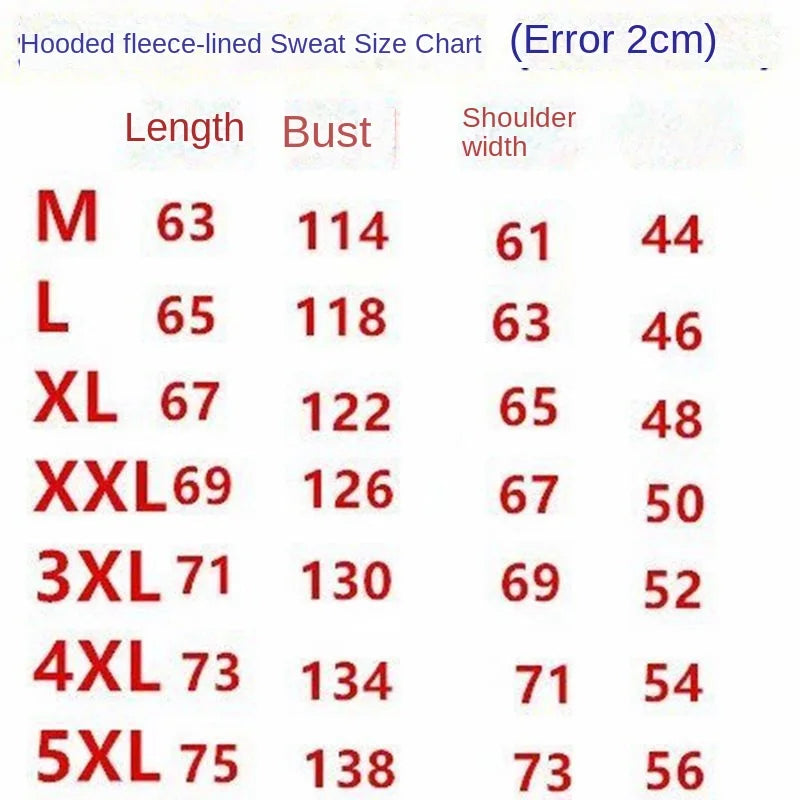 Hooded Sweatshirt for Men in Autumn Winter Fashion Brand Loose Trendy Versatile Coat for Couples Plus Velvet Thickened Clothes