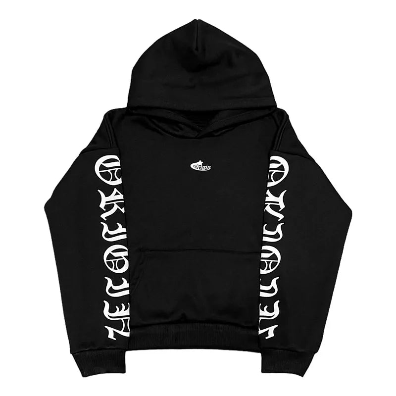 Trendy Brand Letter Embroidered Jacket Men Y2k High Street Fashion Two piece Hoodie Harajuku Retro Oversized Sweatshirt Women