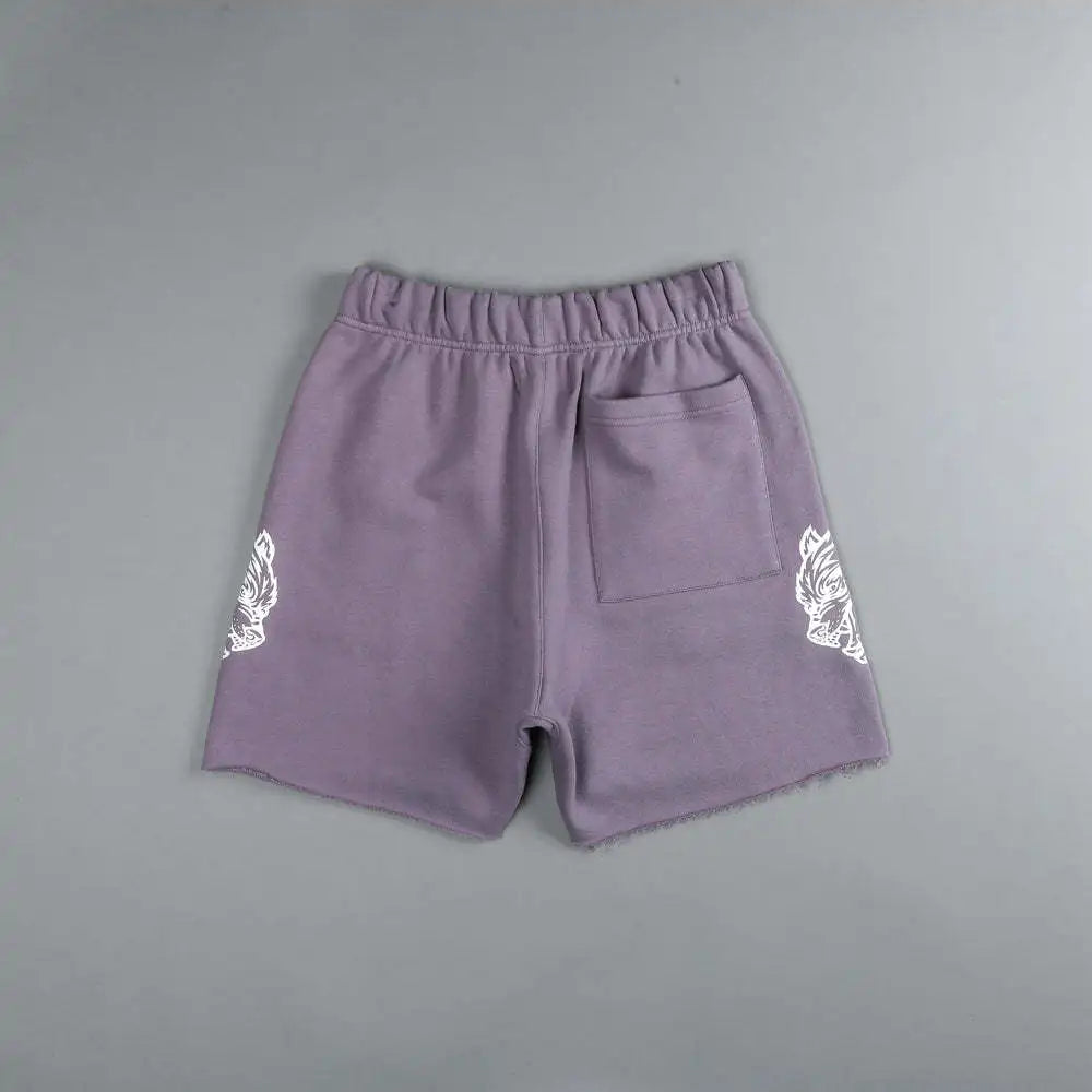 2025 New Men's Cartoon Loose Print Shorts Pure Cotton Summer Frayed Casual Sports Shorts Fitness Sports Five-point Shorts