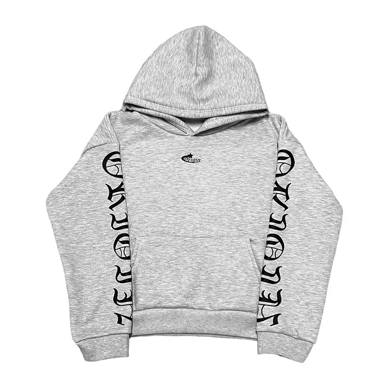 Trendy Brand Letter Embroidered Jacket Men Y2k High Street Fashion Two piece Hoodie Harajuku Retro Oversized Sweatshirt Women