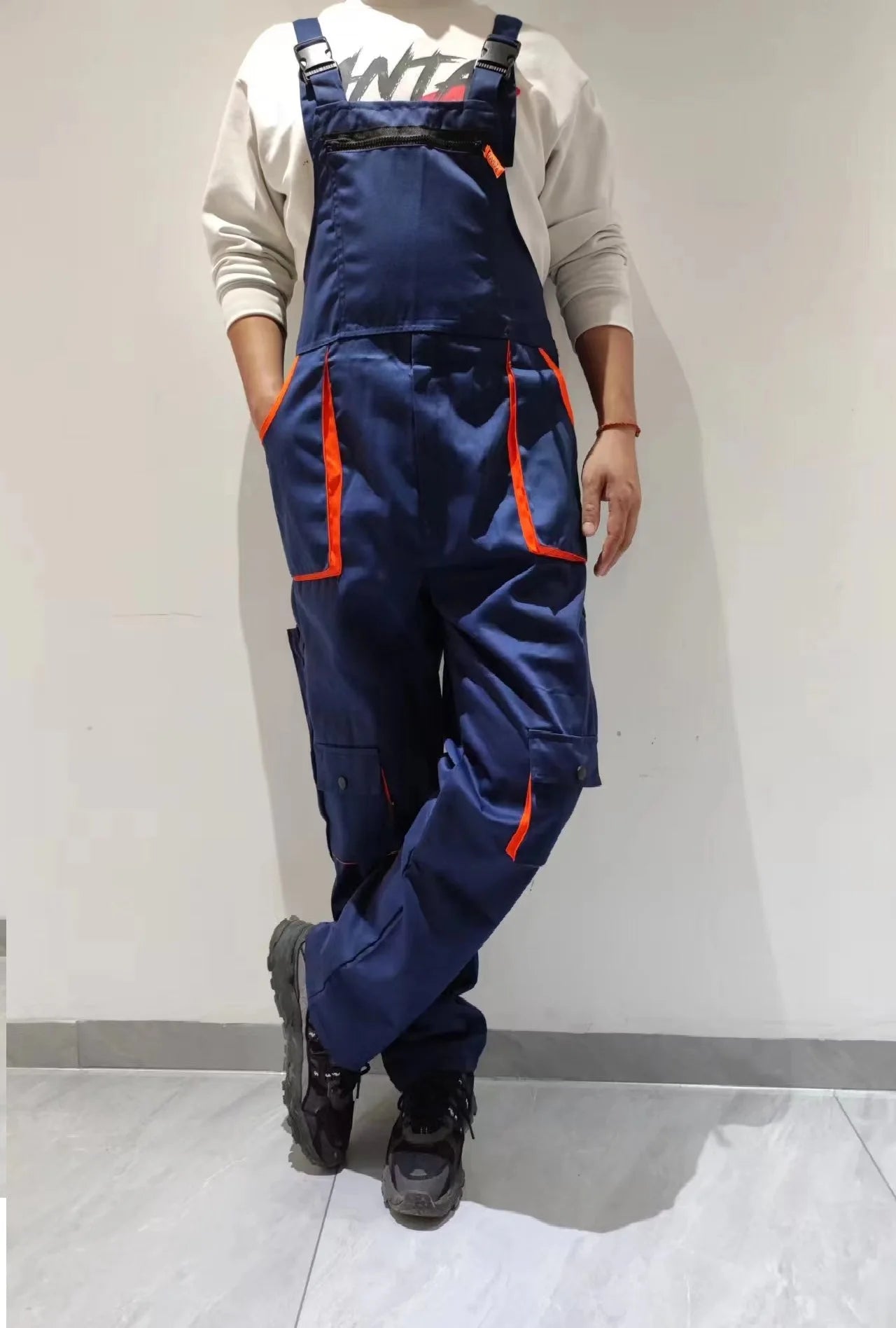 Work Overall Uniform Men Women Work Coverall Car Repairman Jumpsuit Workshop Mechanic Work Clothes Fly pockets Warehouse Rompers