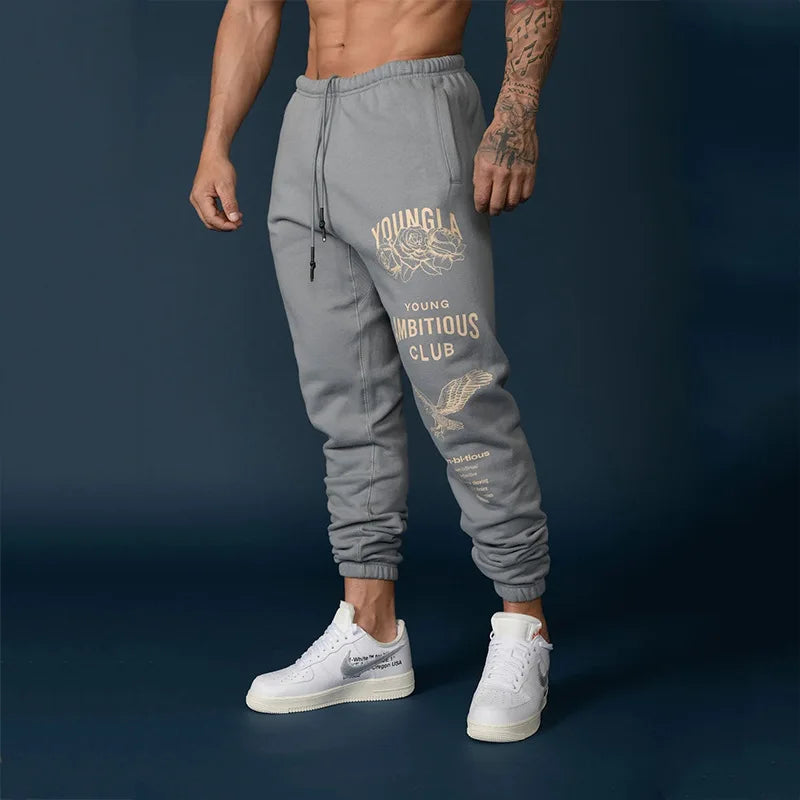 New Men's Sweatpants Gym Sports Fitness Running Basketball Training Pants Casual Pants American Style Fashion Brand Clothing