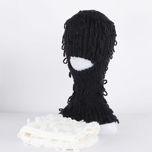 Men's And Women's Coil Cap Hand-made Woolen Mask