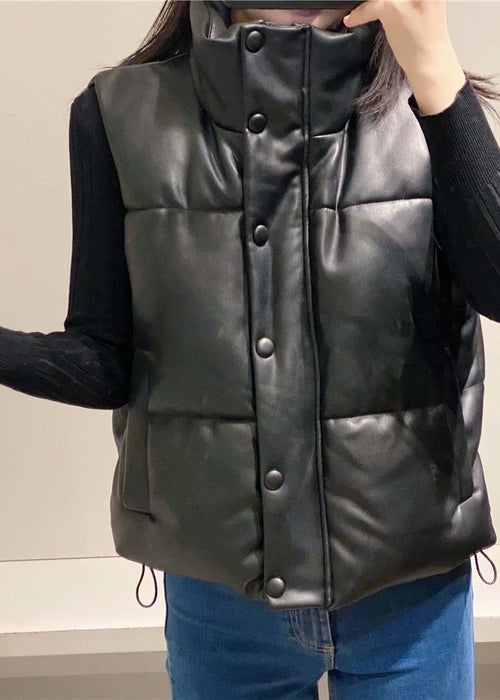 Casual Leather Cotton Vest Jacket