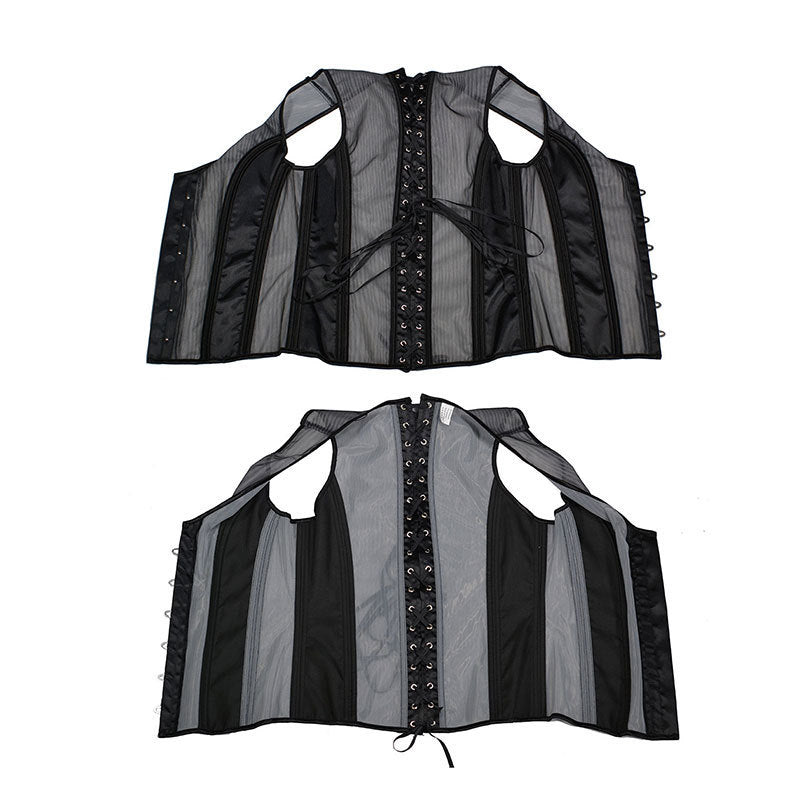 Composite Mesh Stitching Men's Body Shaping Shirt Vest