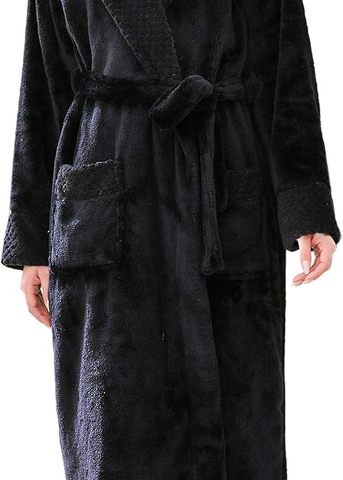 Richie House Women'S Soft Warm Fleece Bathrobe with Hood Size S-XL RHWN2233