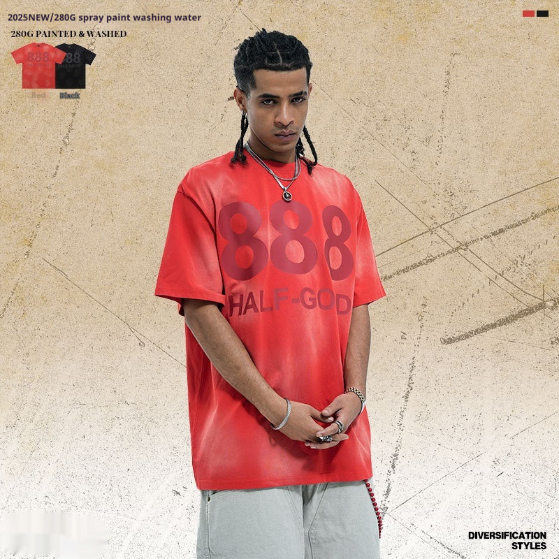 Digital Printing Men's Short-sleeved T-shirt New Men's Summer