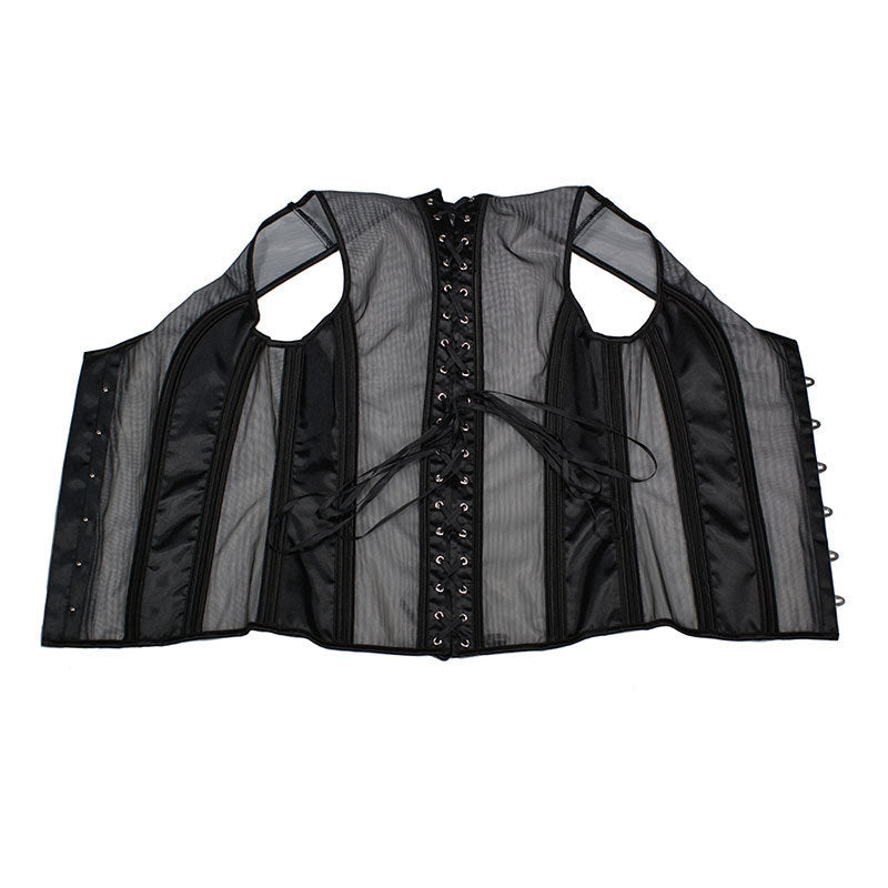 Composite Mesh Stitching Men's Body Shaping Shirt Vest