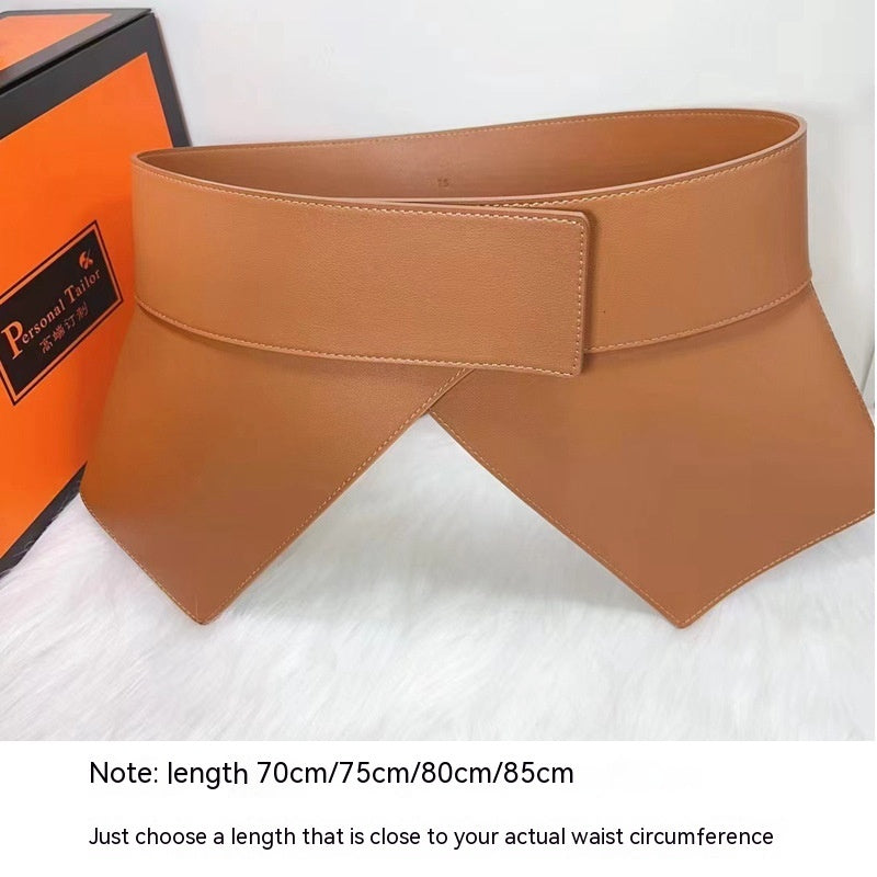 Wide Waist Seal Cowhide Leather Fashion Women's Accessories