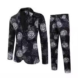 Men's Digital Printing Leisure Suit Outfit Top Pants