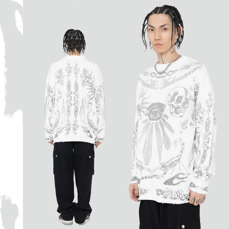 Autumn And Winter New Men's Sweaters Do Old Skull