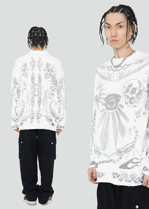 Autumn And Winter New Men's Sweaters Do Old Skull