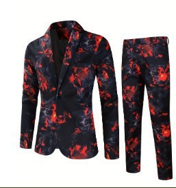 Men's Digital Printing Leisure Suit Outfit Top Pants