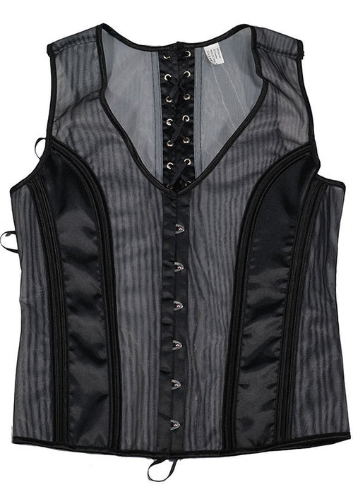 Composite Mesh Stitching Men's Body Shaping Shirt Vest