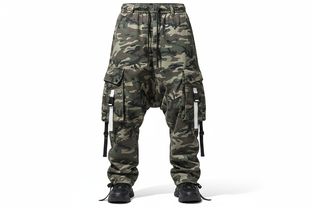 Camo Cargo Pants Man Oversized Casual High Street Harem Pants Man Loose Harajuku Outdoor Sports Wide Leg Trousers Men Streetwear