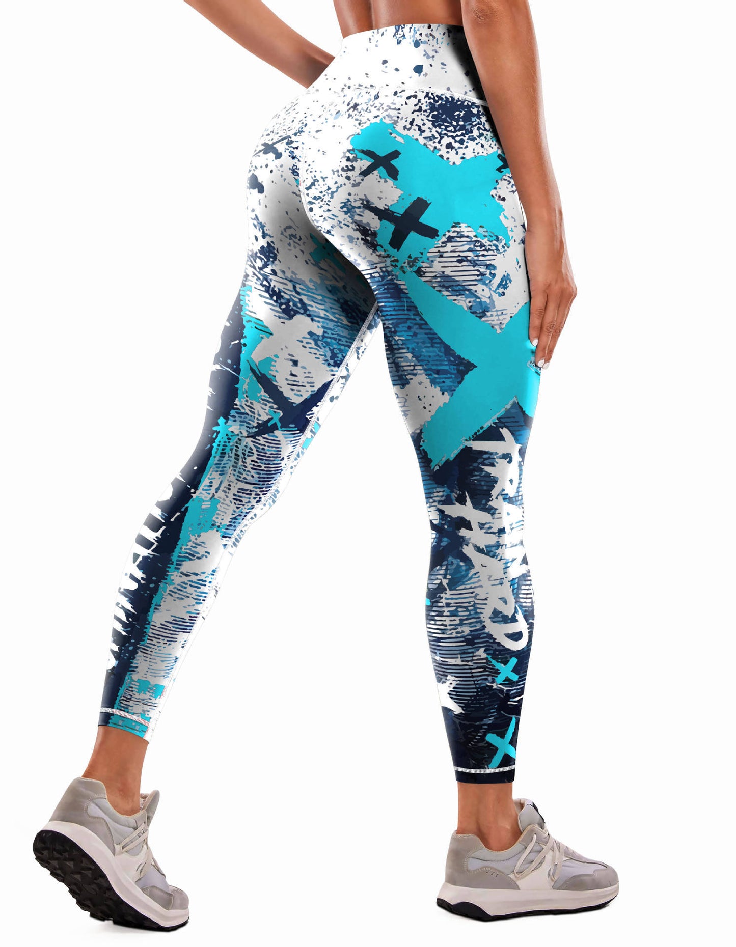 New Printed Sports Fitness High Waist Tight Yoga Pants