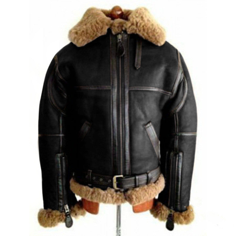 Leather Clothing Lambskin Fur Men's Coat Jacket Men's Leather Clothing