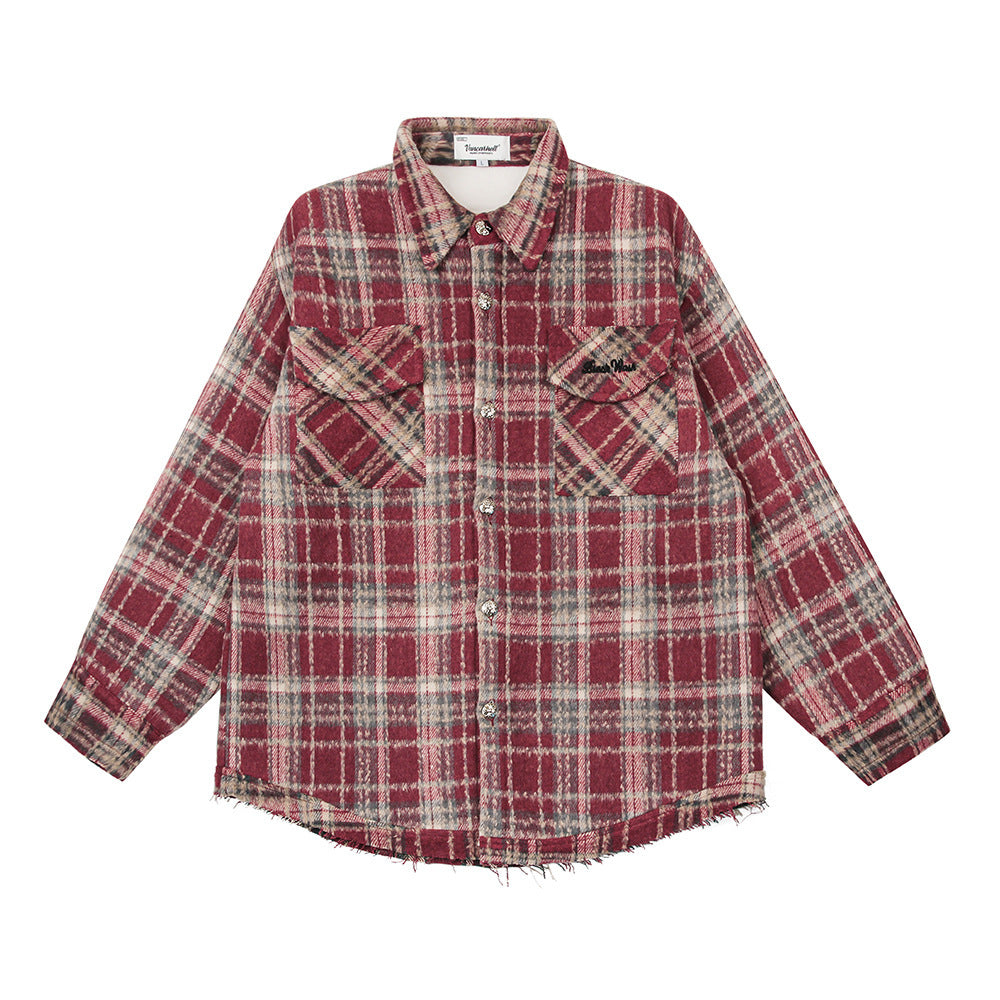 Fashion Retro Plaid Shirt Men