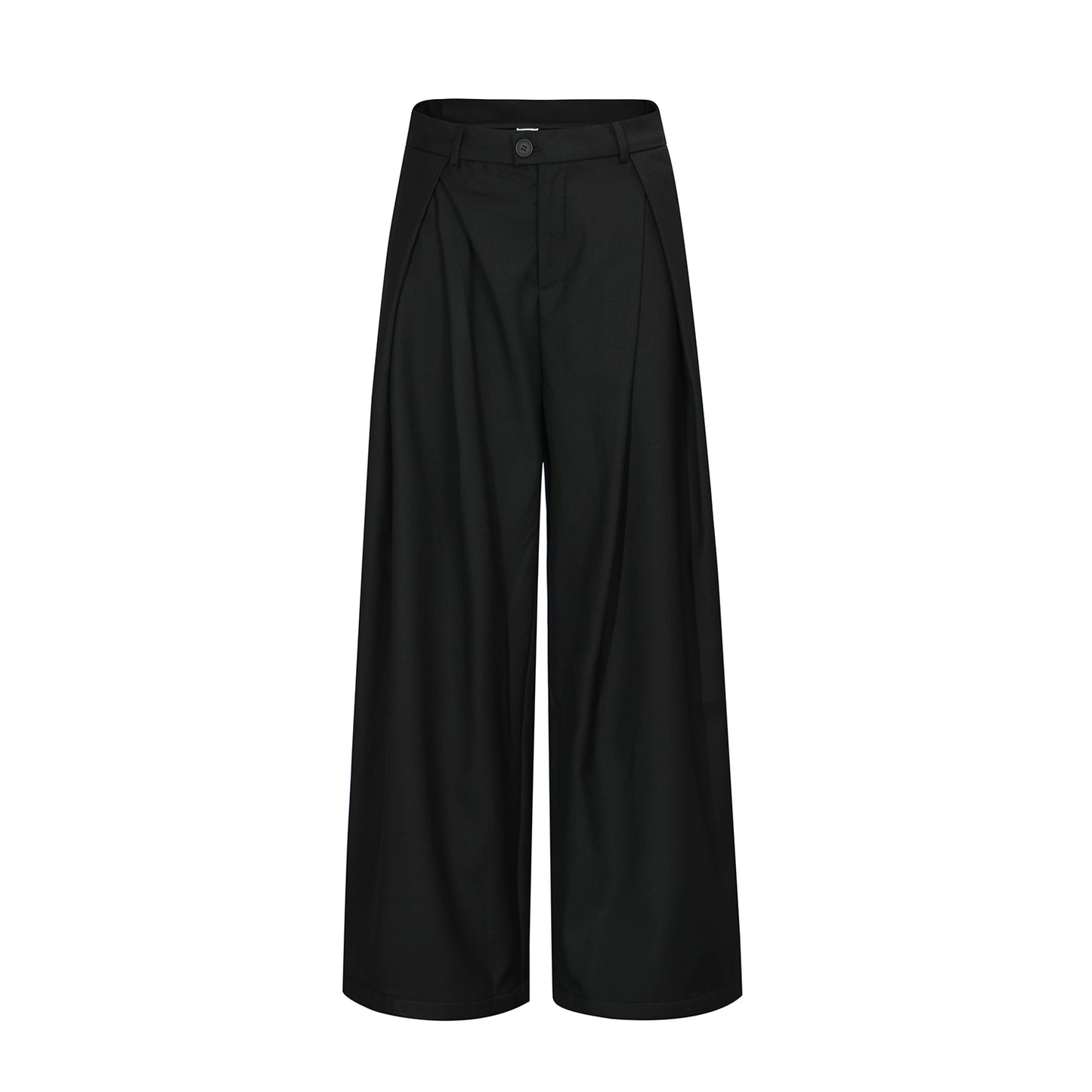 Summer Three-dimensional Pleated Loose Non-ironing Casual Straight Trousers Men
