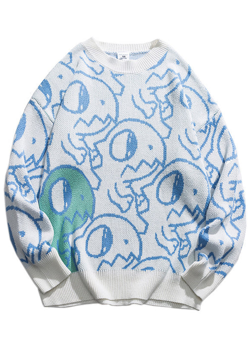 Collision Cartoon Pattern Jumper For Men