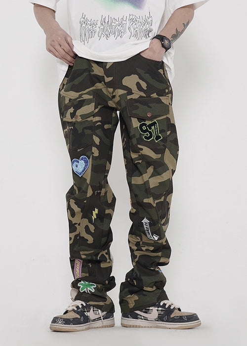 Men's Multi-pocket Camo Cargo Casual Pants