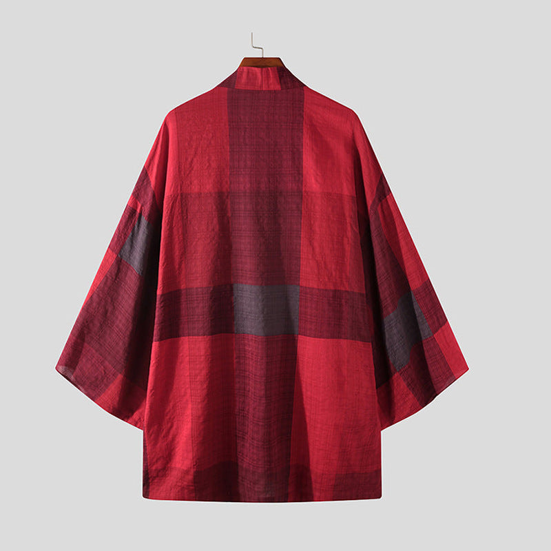 Loose Stitching Shirt Cloak For Men