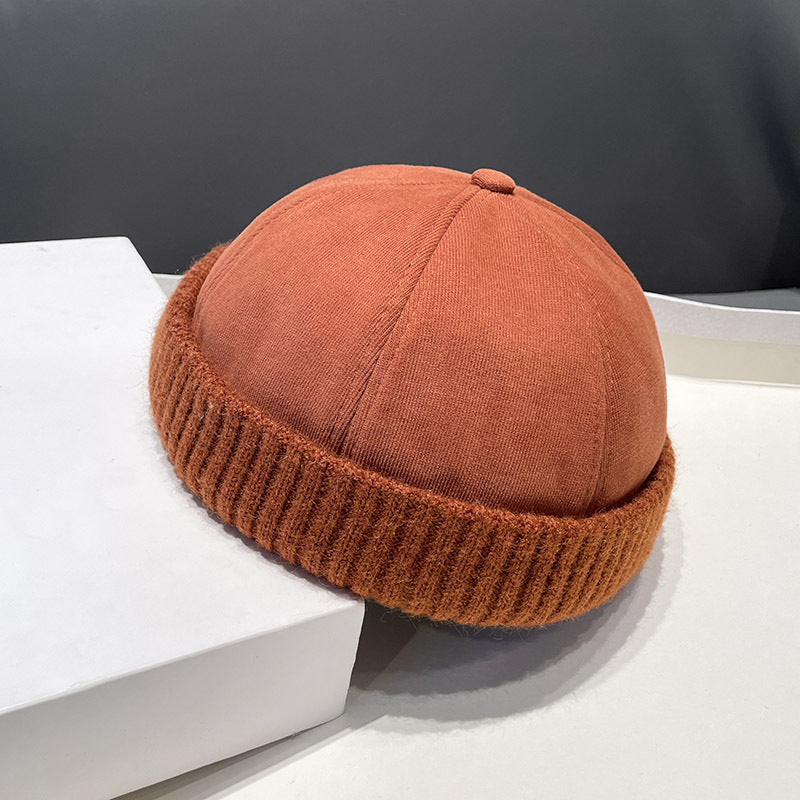 Autumn And Winter Deerskin Velvet Beret Melon Skin Hat