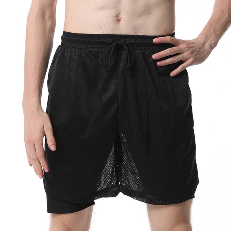 2-in-1 Double Layer Men's Violently Sweat Shorts