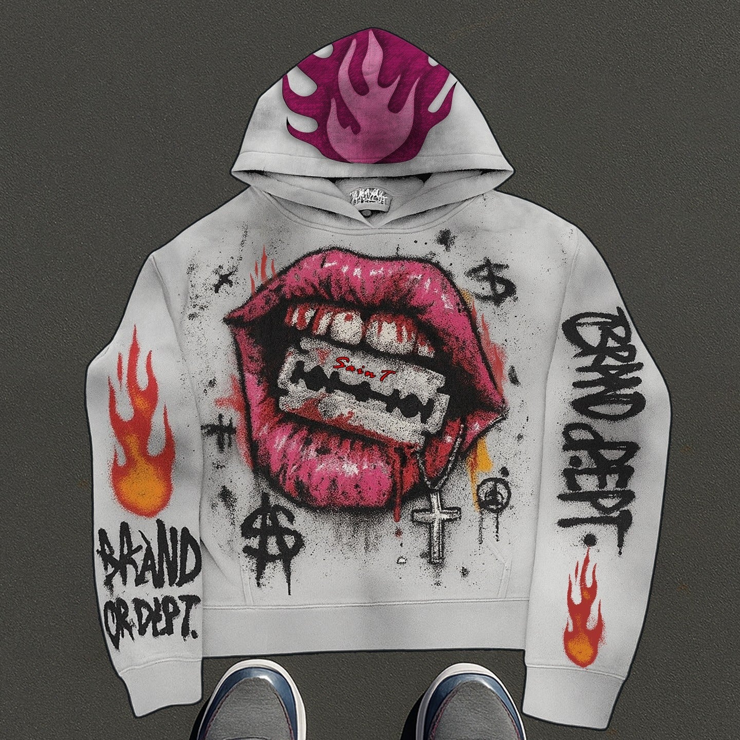 Fashion Casual Printed Polyester Sweater