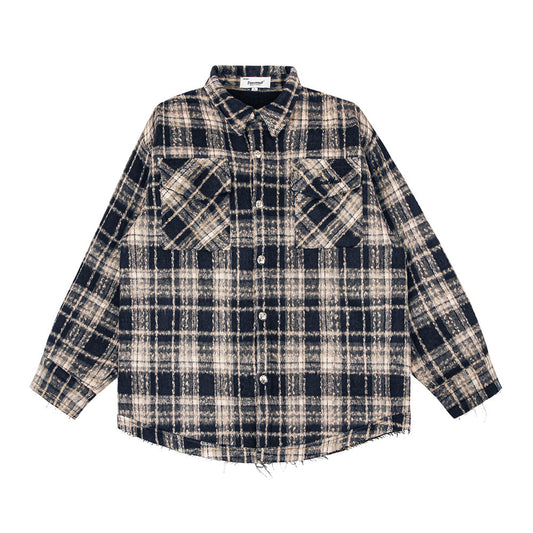 Fashion Retro Plaid Shirt Men