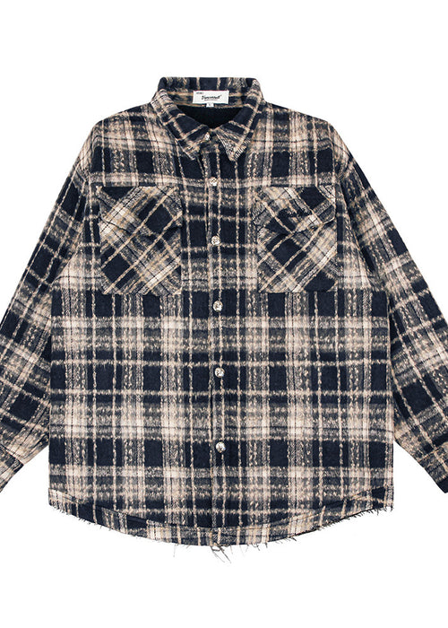 Fashion Retro Plaid Shirt Men