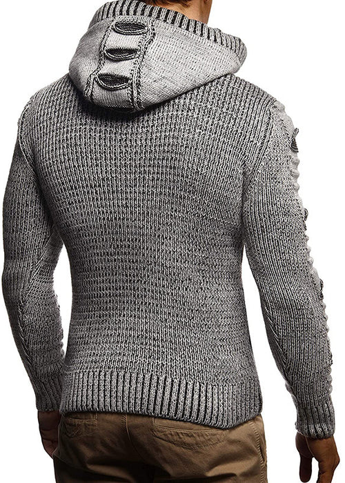 Sweater Men's Hooded Knitted Cardigan Jacket