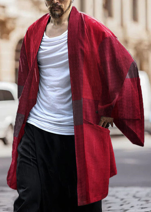 Loose Stitching Shirt Cloak For Men