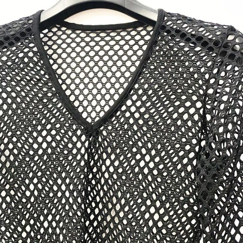 Slim Mesh Vest Short Mesh Men's Empty Blouse