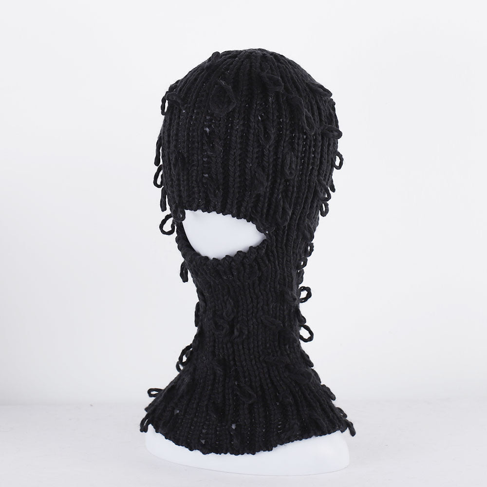 Men's And Women's Coil Cap Hand-made Woolen Mask