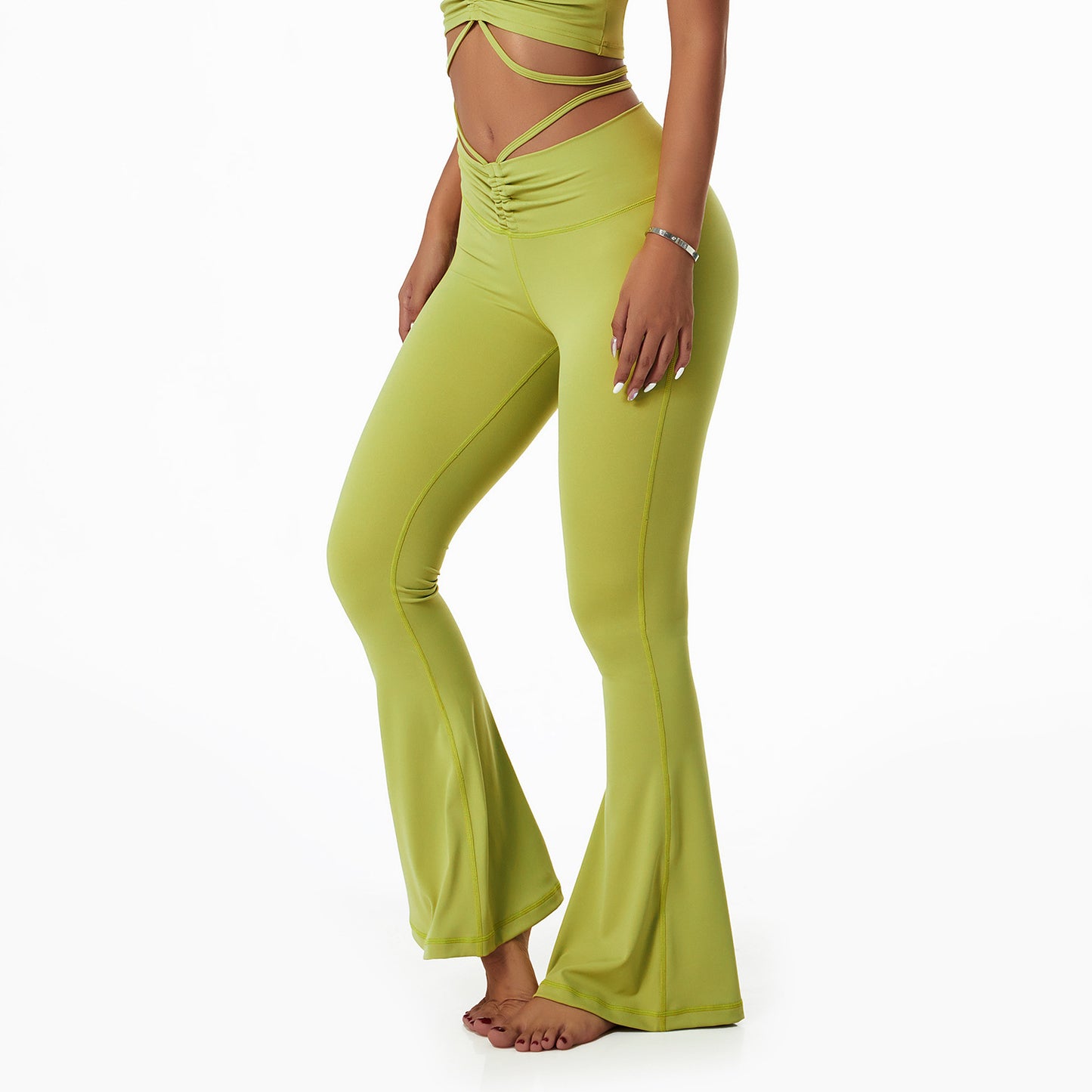 High Waist Hip Lift Fitness Dance Flared Pants