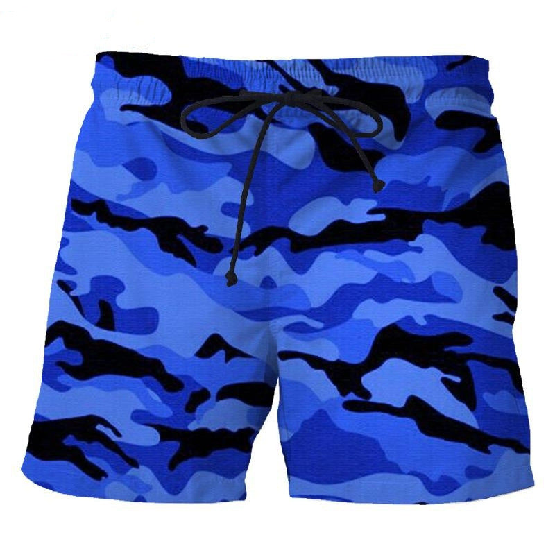 Samouflage Style Printed Loose Shorts Men