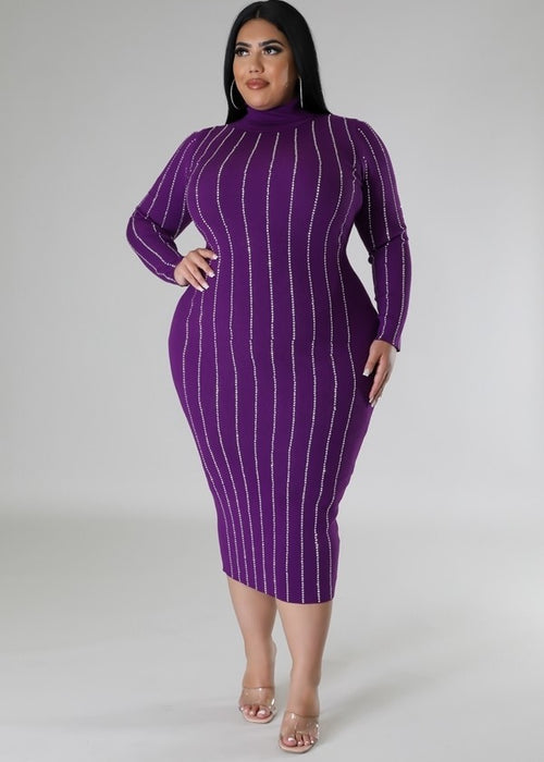 Turtle Neck Stretch Dress