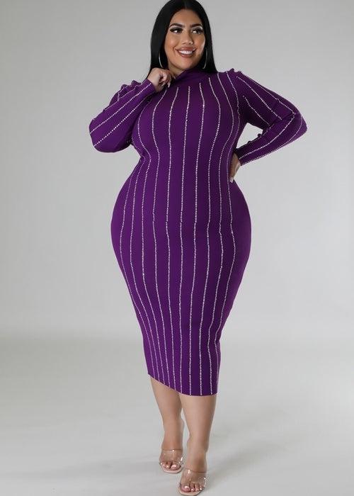 Turtle Neck Stretch Dress